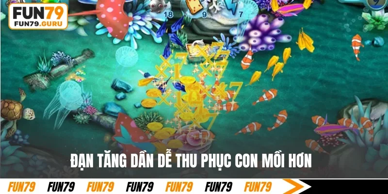 Đạn tăng dần dễ thu phục con mồi hơn