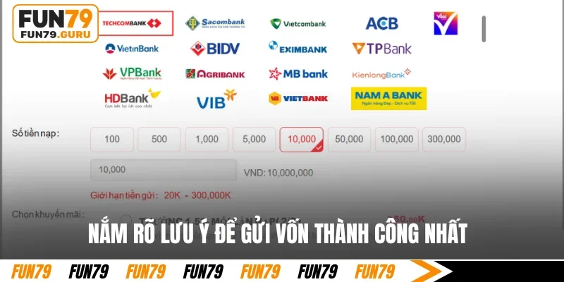 Nắm rõ lưu ý để gửi vốn thành công nhất